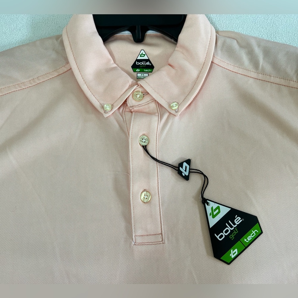 🔥BOLLE GOLF TECH SOLID POLO SHIRT STYLE # 4470-29 CC7139 MEN'S SIZE MEDIUM NWT